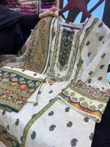 Premium Dubai Cherry Silk Mirror Work Stitched Dress